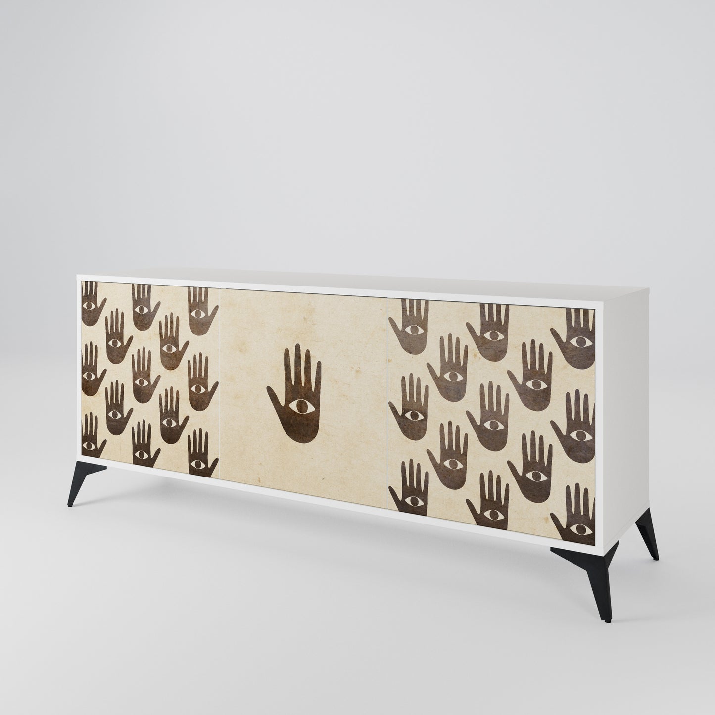 SEE MORE Madia a 3 Ante in Finitura Bianca