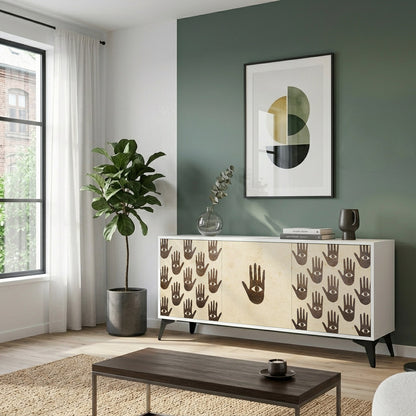 SEE MORE Madia a 3 Ante in Finitura Bianca