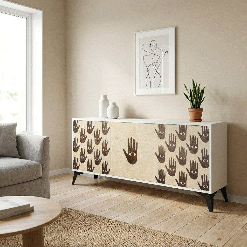 SEE MORE Madia a 3 Ante in Finitura Bianca