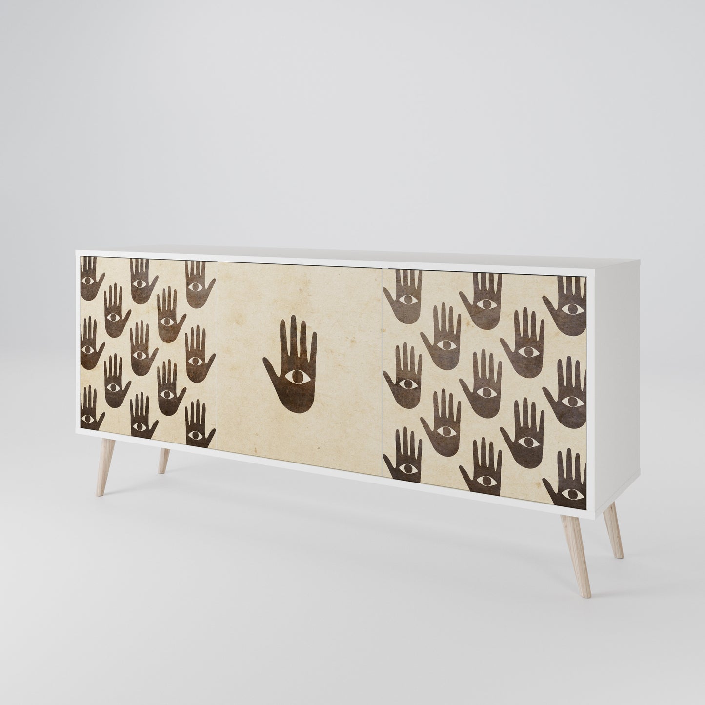 SEE MORE Madia a 3 Ante in Finitura Bianca
