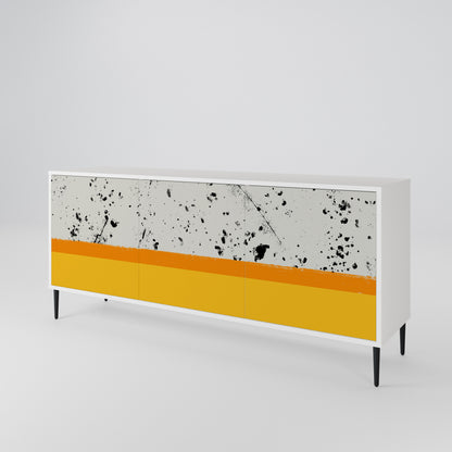 DYED BY ORANGE Madia a 3 Ante in Finitura Bianca