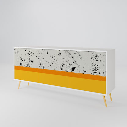 DYED BY ORANGE Madia a 3 Ante in Finitura Bianca