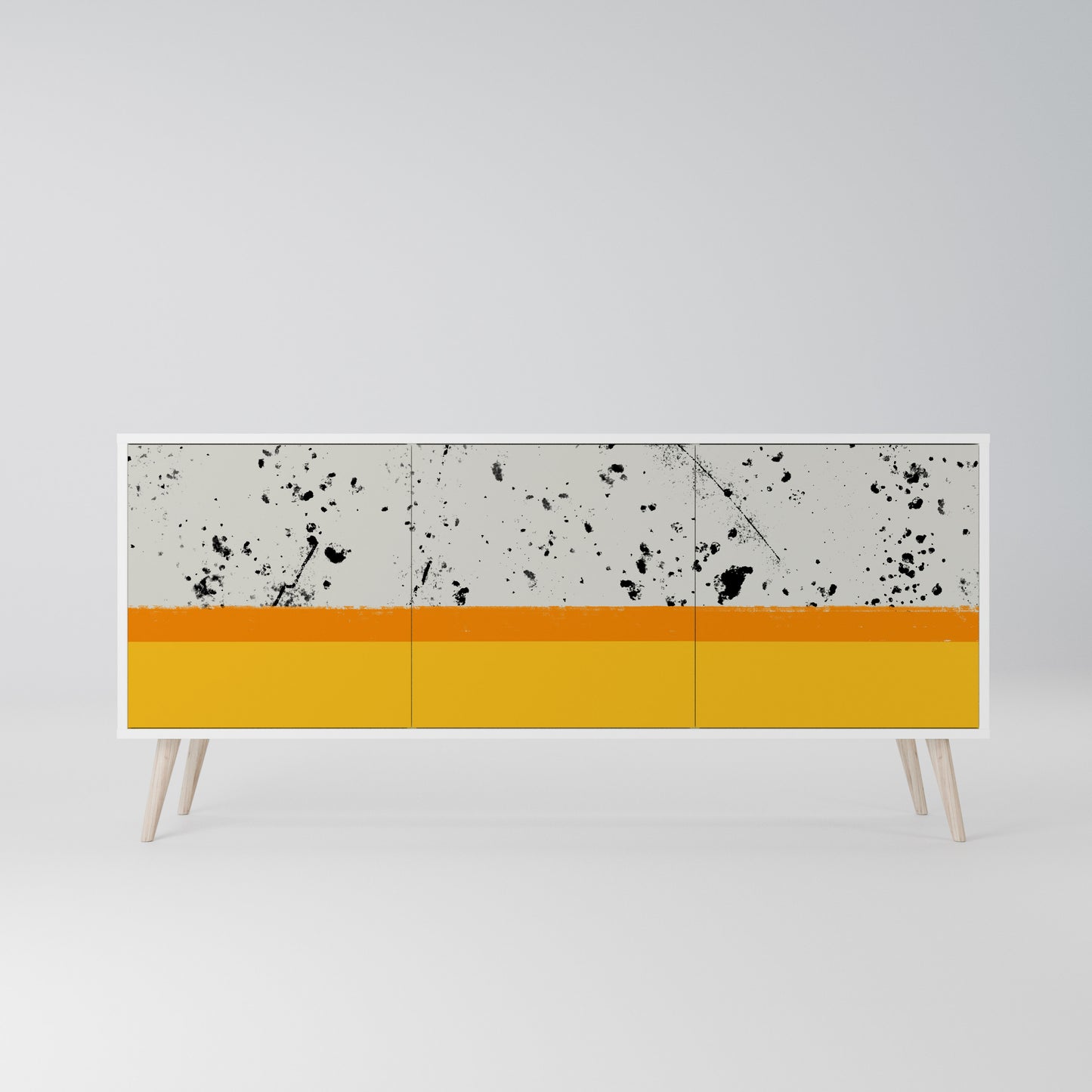 DYED BY ORANGE Madia a 3 Ante in Finitura Bianca
