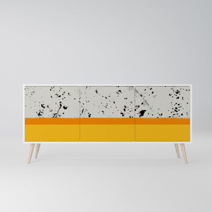 DYED BY ORANGE Madia a 3 Ante in Finitura Bianca