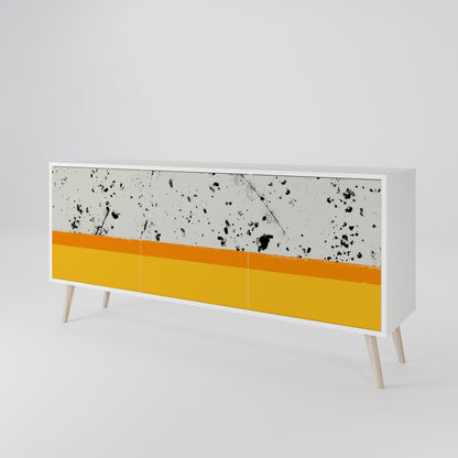 DYED BY ORANGE Madia a 3 Ante in Finitura Bianca