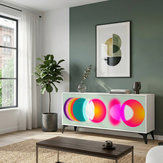 SYMPHONY OF COLORS Madia a 3 Ante in Finitura Bianca