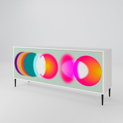 SYMPHONY OF COLORS Madia a 3 Ante in Finitura Bianca