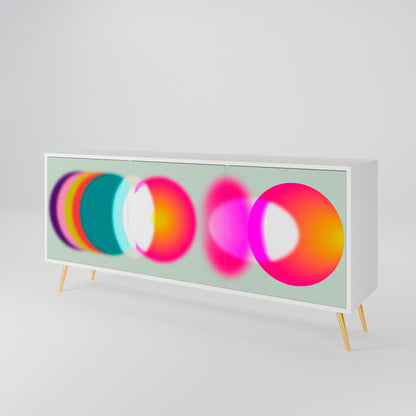 SYMPHONY OF COLORS Madia a 3 Ante in Finitura Bianca