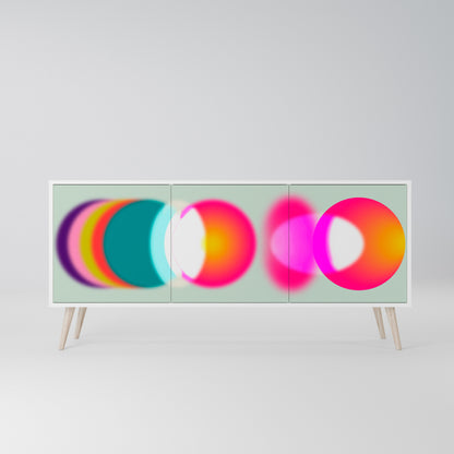 SYMPHONY OF COLORS Madia a 3 Ante in Finitura Bianca