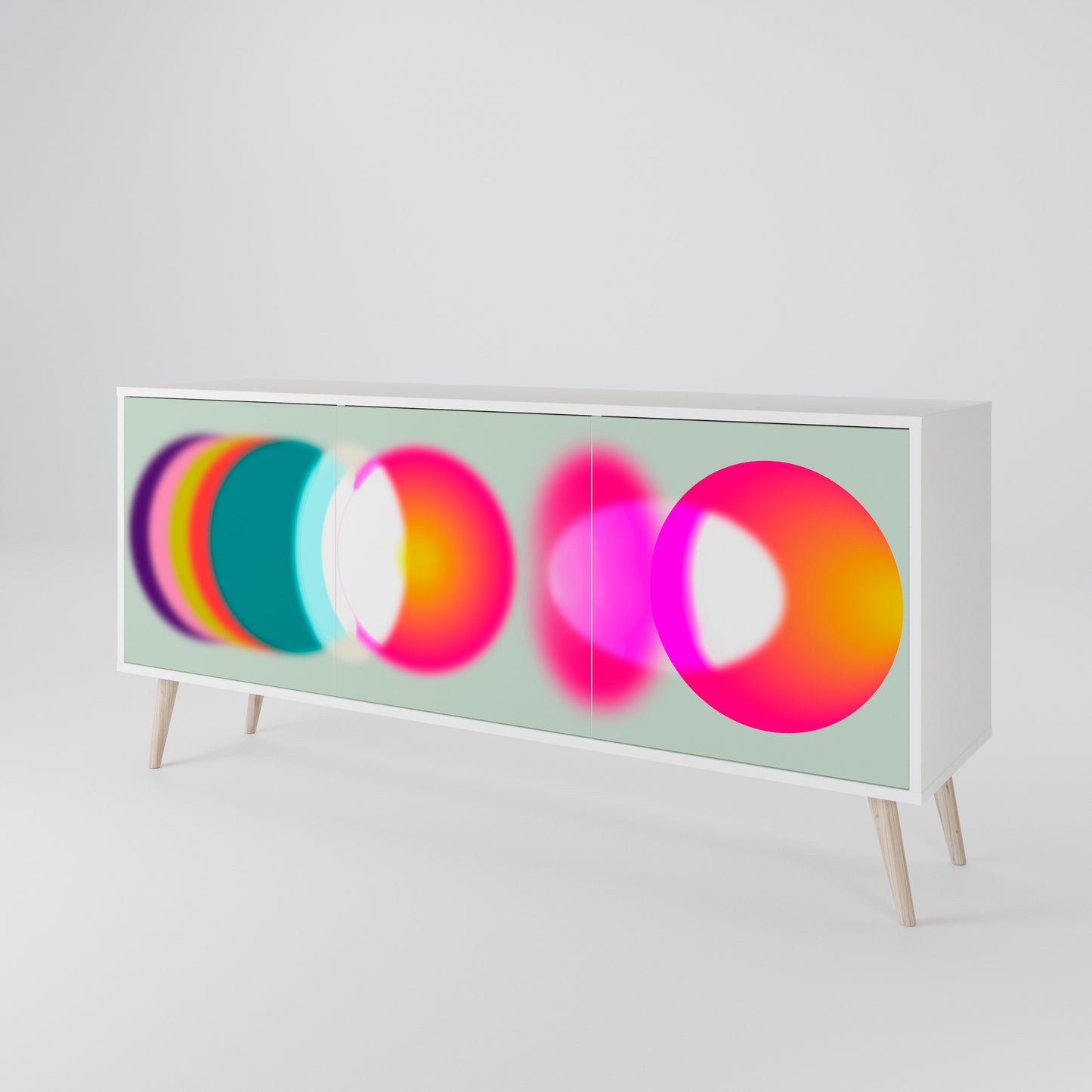 SYMPHONY OF COLORS Madia a 3 Ante in Finitura Bianca