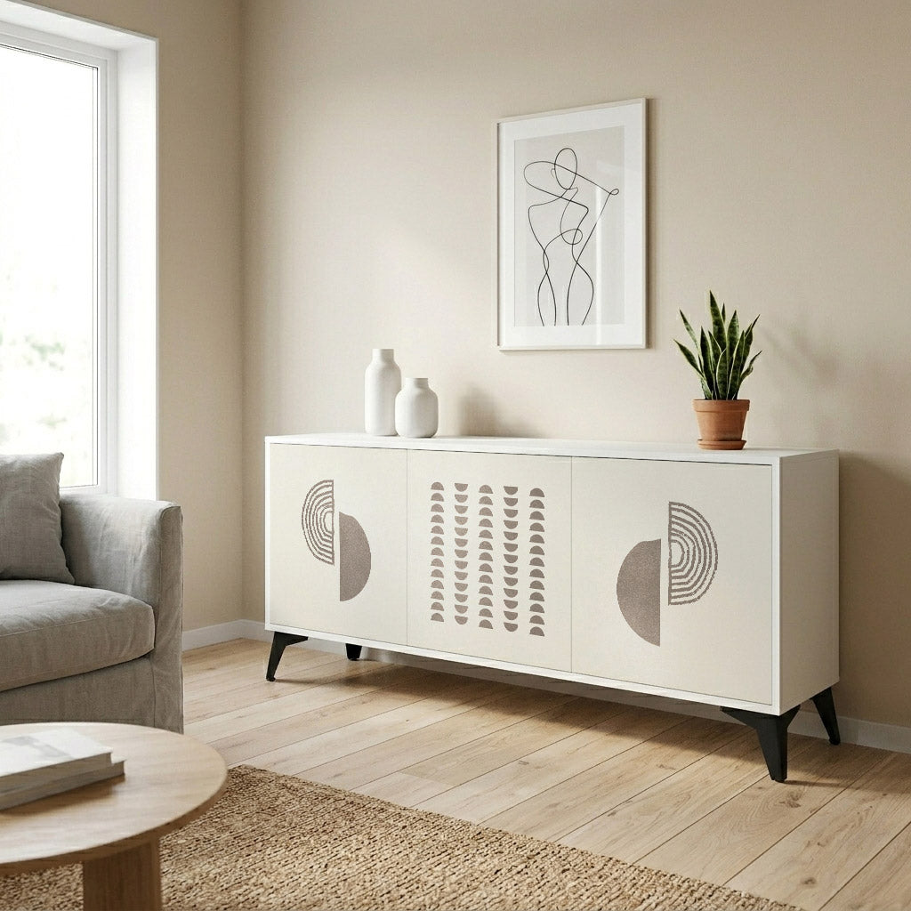 HARMONY ESSENCE Madia a 3 Ante in Finitura Bianca