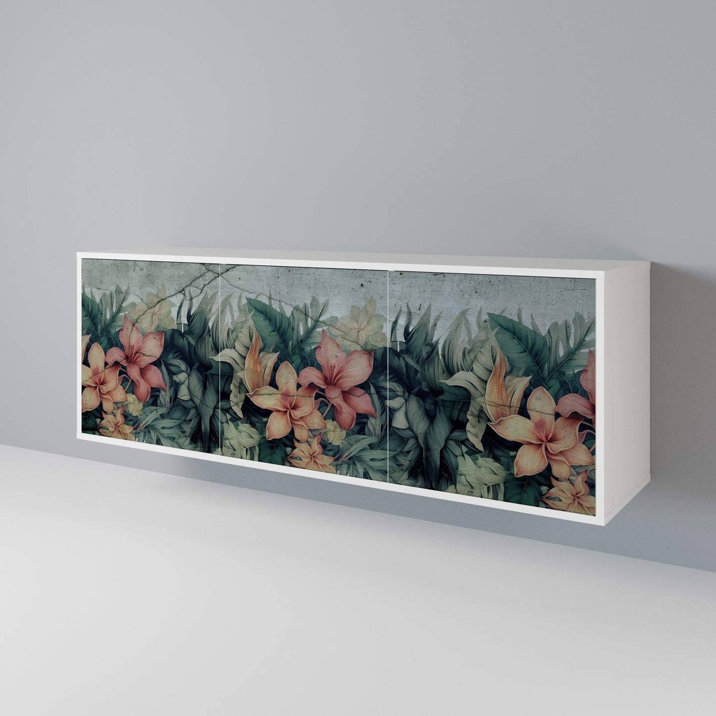 HEAVENLY BLOOM Madia a 3 Ante in Finitura Bianca