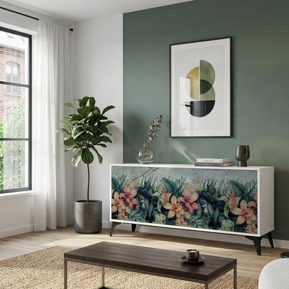 HEAVENLY BLOOM Madia a 3 Ante in Finitura Bianca