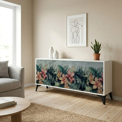 HEAVENLY BLOOM Madia a 3 Ante in Finitura Bianca