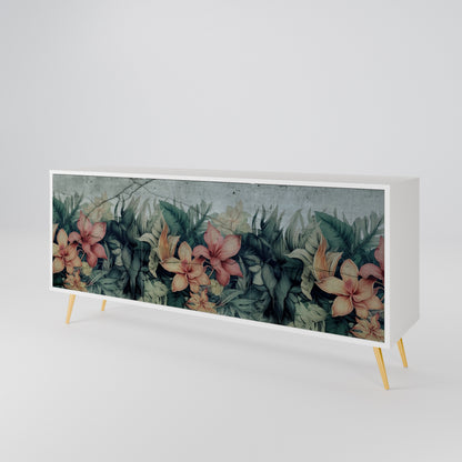 HEAVENLY BLOOM Madia a 3 Ante in Finitura Bianca