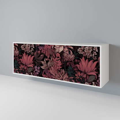 FLORAL WHISPER Madia a 3 Ante in Finitura Bianca