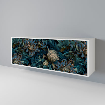 TWILIGHT BLOOM Madia a 3 Ante in Finitura Bianca