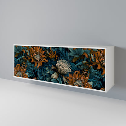 MORNING BLOOM Madia a 3 Ante in Finitura Bianca