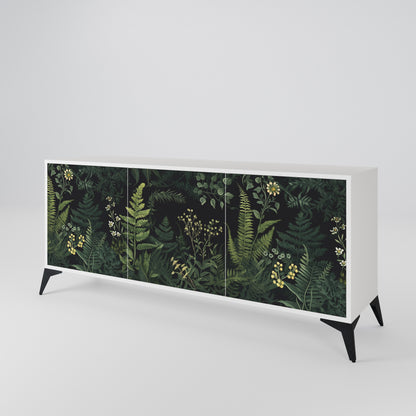 FERN FLOWERS Madia a 3 Ante in Finitura Bianca