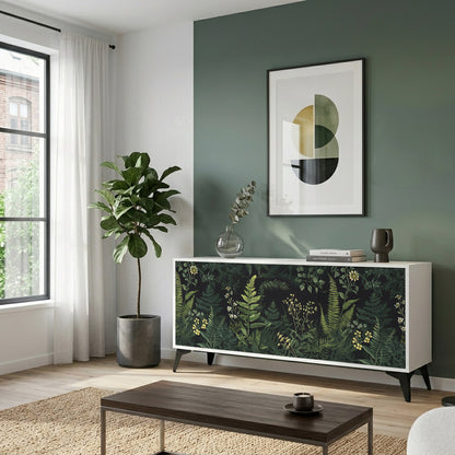 FERN FLOWERS Madia a 3 Ante in Finitura Bianca