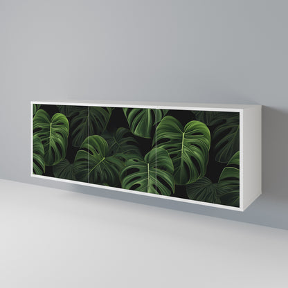 INFINITE MONSTERA Madia a 3 Ante in Finitura Bianca