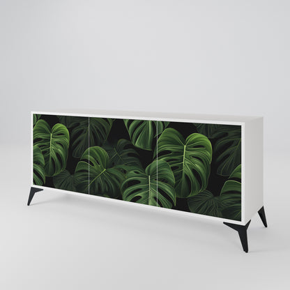 INFINITE MONSTERA Madia a 3 Ante in Finitura Bianca