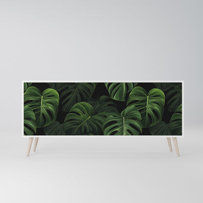 INFINITE MONSTERA Madia a 3 Ante in Finitura Bianca