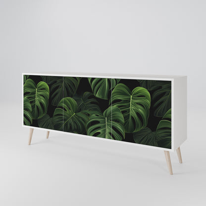 INFINITE MONSTERA Madia a 3 Ante in Finitura Bianca