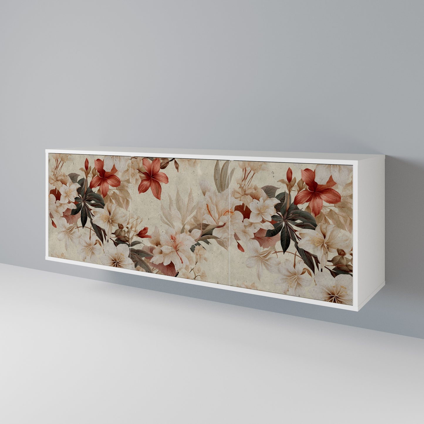PETAL HARMONY Madia a 3 Ante in Finitura Bianca