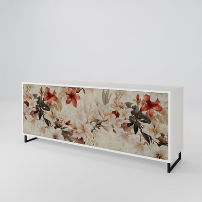 PETAL HARMONY Madia a 3 Ante in Finitura Bianca