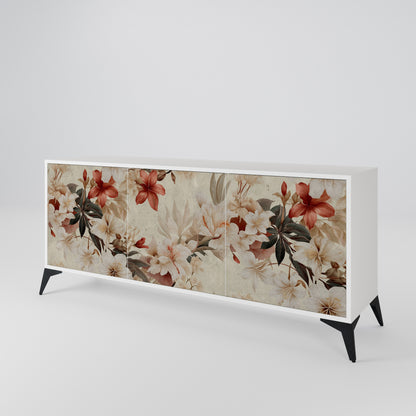 PETAL HARMONY Madia a 3 Ante in Finitura Bianca