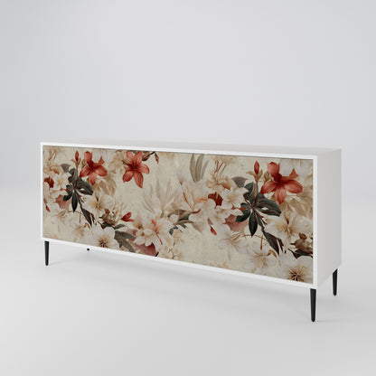 PETAL HARMONY Madia a 3 Ante in Finitura Bianca