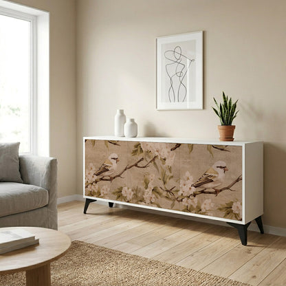 PETAL DISTINGUISH Madia a 3 Ante in Finitura Bianca