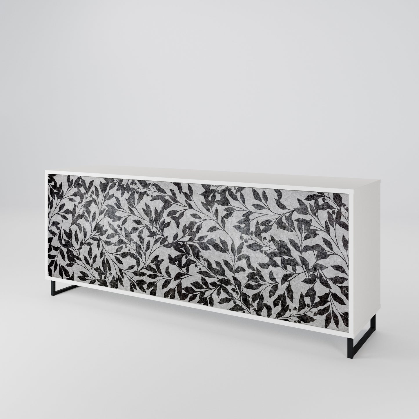 CHARCOAL SPROUT Madia a 3 Ante in Finitura Bianca