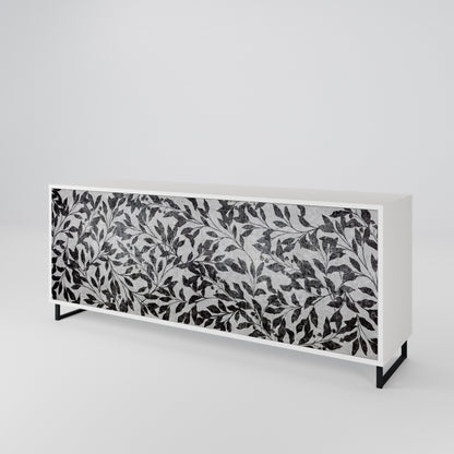CHARCOAL SPROUT Madia a 3 Ante in Finitura Bianca