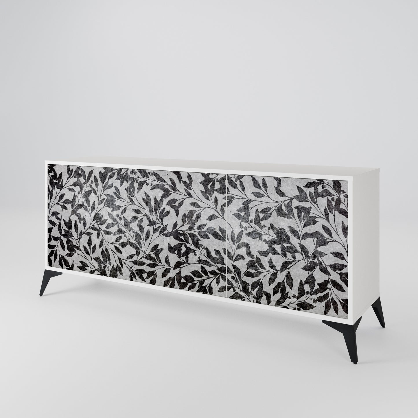 CHARCOAL SPROUT Madia a 3 Ante in Finitura Bianca