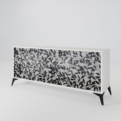 CHARCOAL SPROUT Madia a 3 Ante in Finitura Bianca