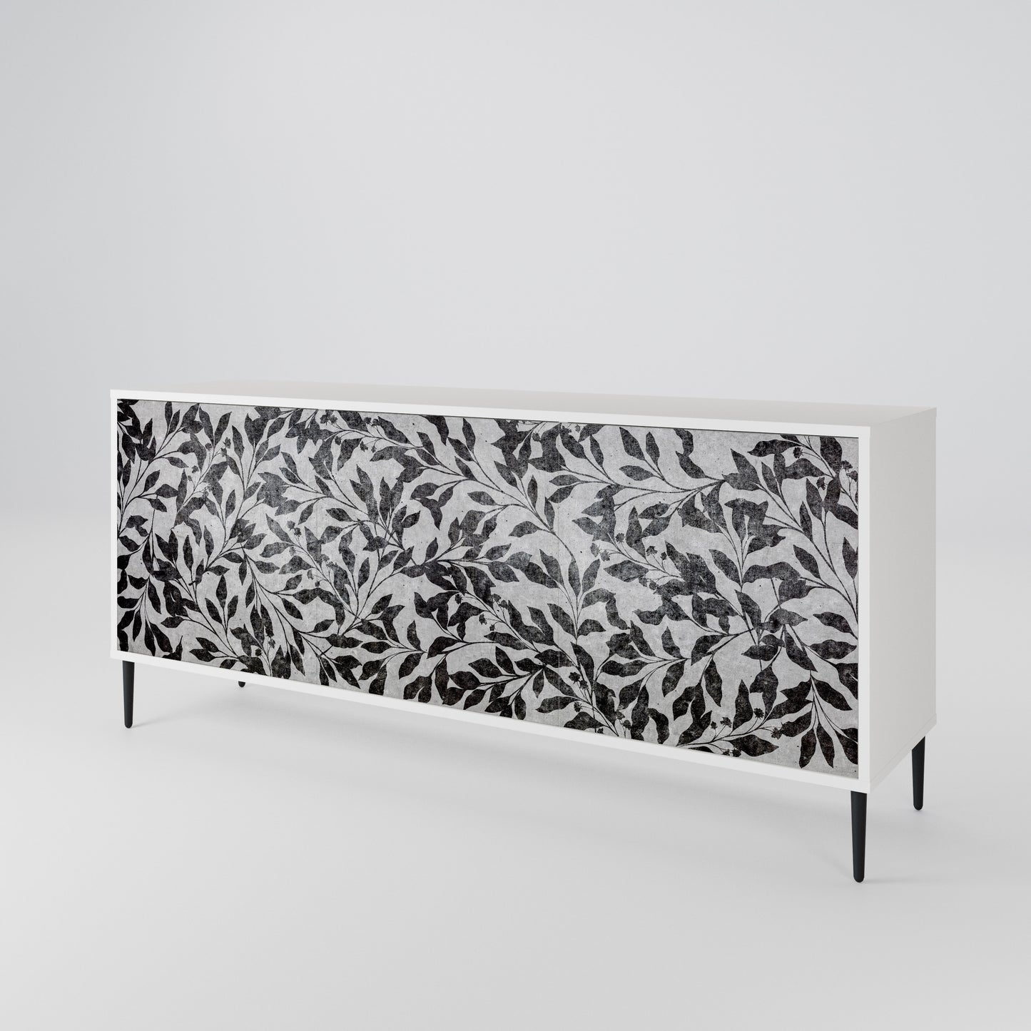CHARCOAL SPROUT Madia a 3 Ante in Finitura Bianca
