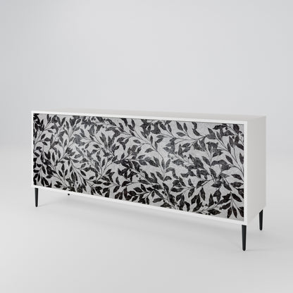 CHARCOAL SPROUT Madia a 3 Ante in Finitura Bianca