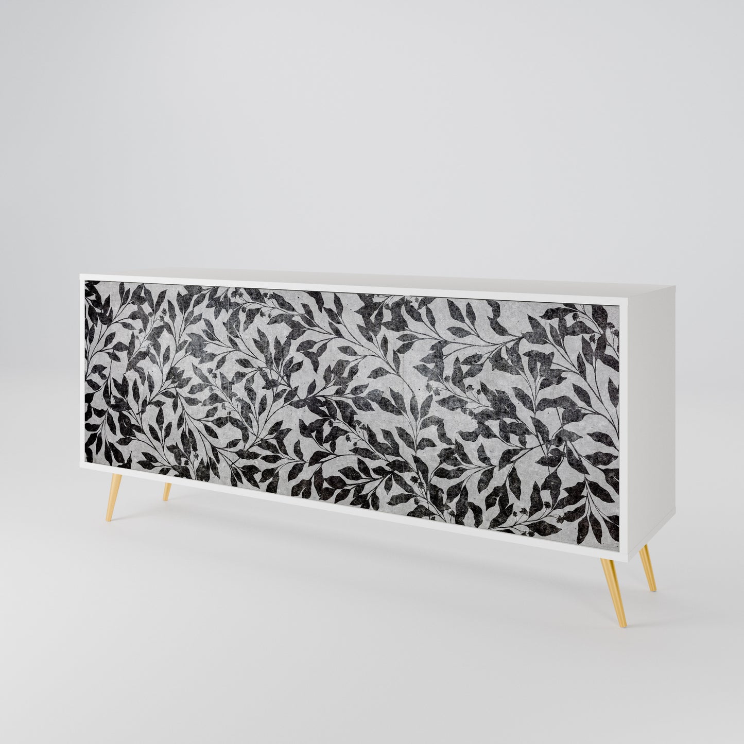 CHARCOAL SPROUT Madia a 3 Ante in Finitura Bianca