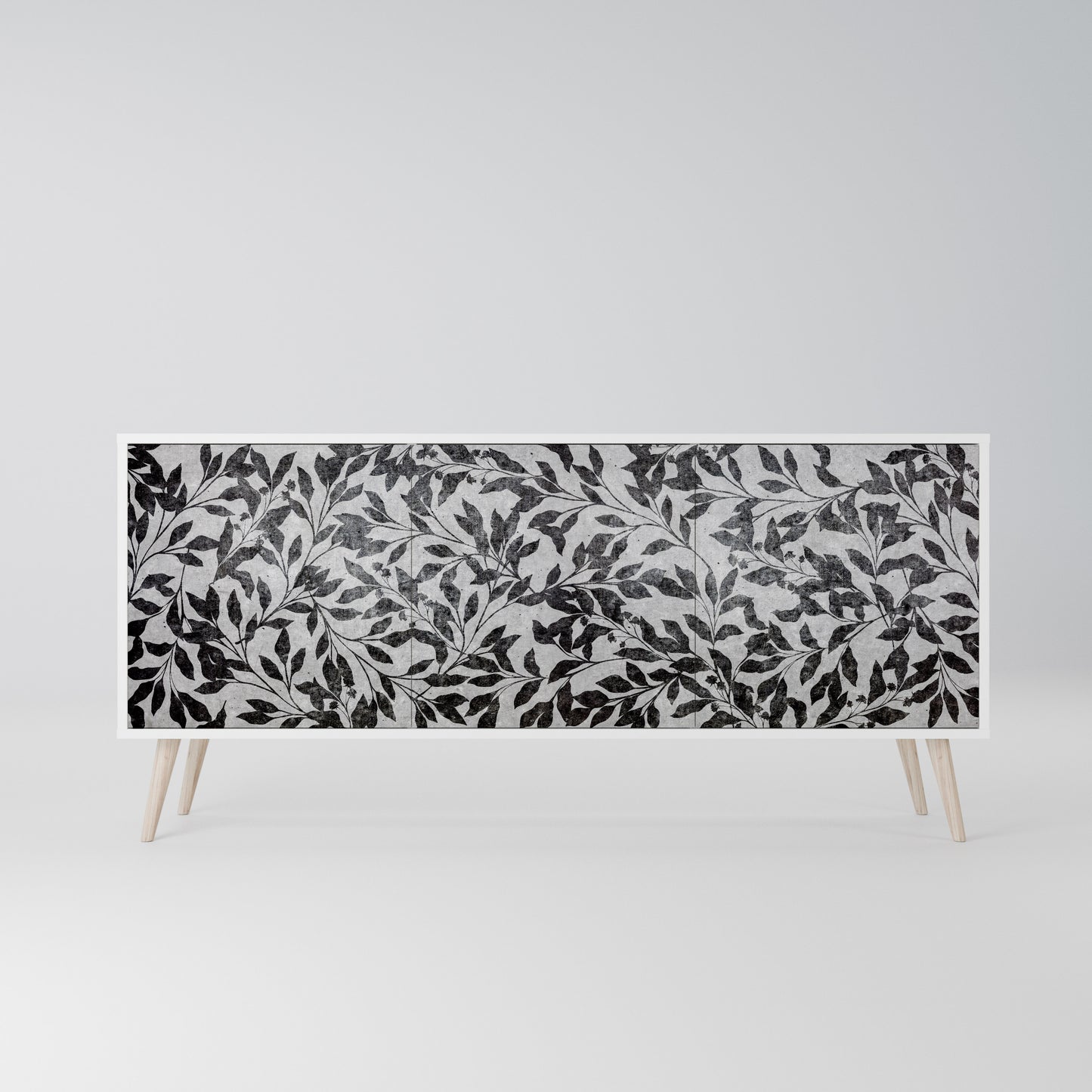 CHARCOAL SPROUT Madia a 3 Ante in Finitura Bianca