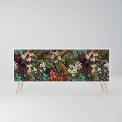 BOTANICAL EMERGENCE Madia a 3 Ante in Finitura Bianca