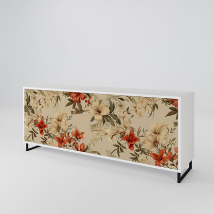 BLOOMING HARMONY Madia a 3 Ante in Finitura Bianca