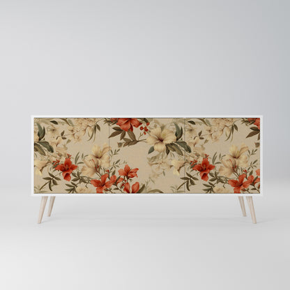 BLOOMING HARMONY Madia a 3 Ante in Finitura Bianca