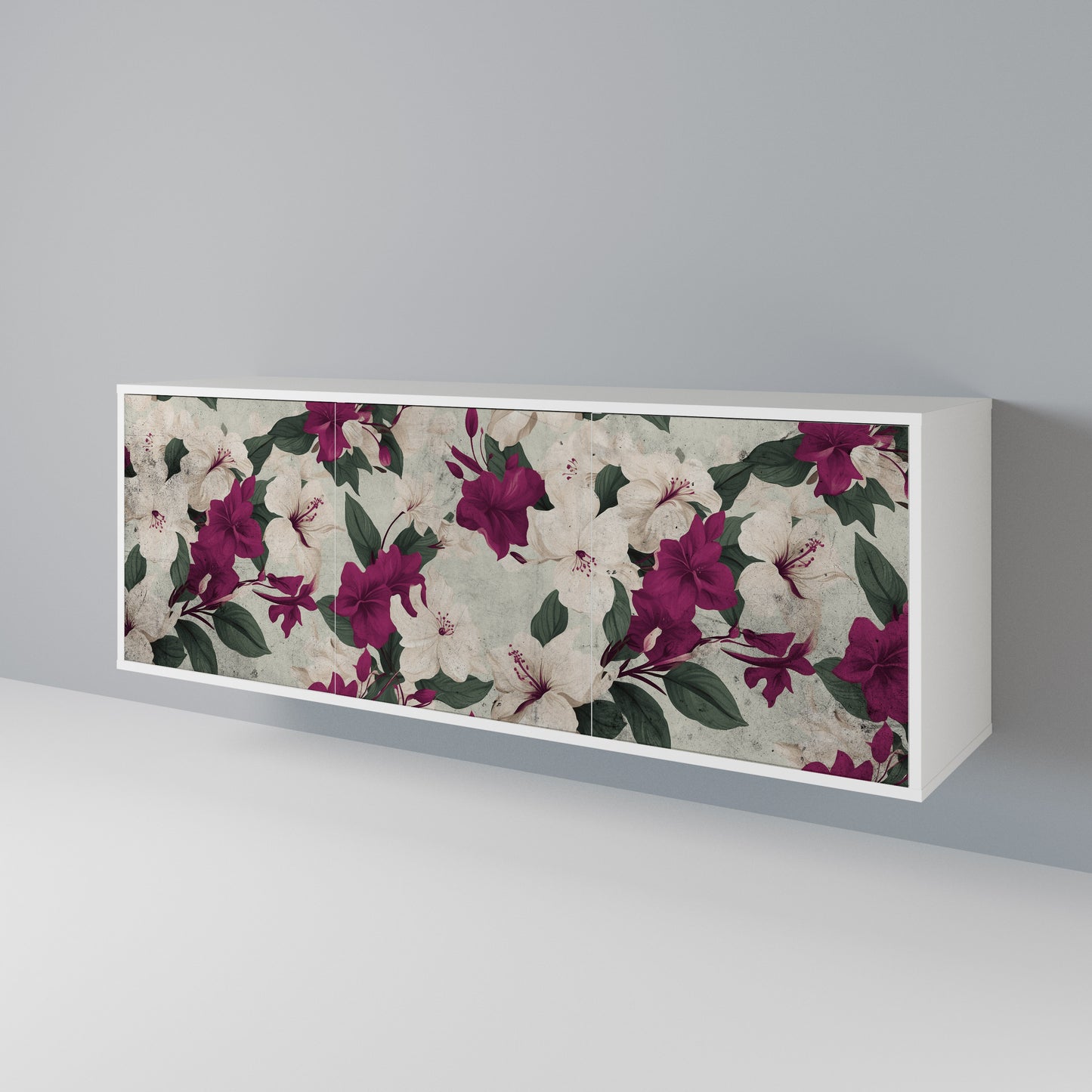 FLOWERET DREAM Madia a 3 Ante in Finitura Bianca