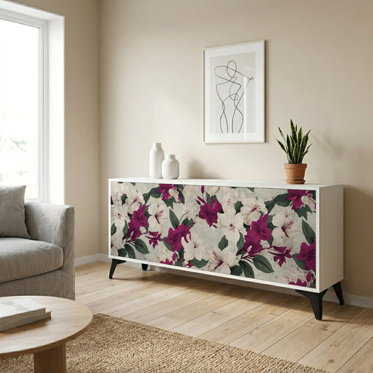 FLOWERET DREAM 3-Door Sideboard in White Finish