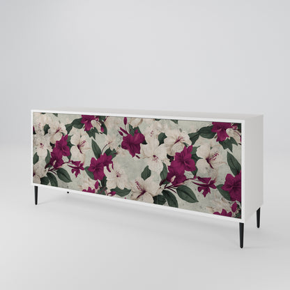 FLOWERET DREAM Madia a 3 Ante in Finitura Bianca