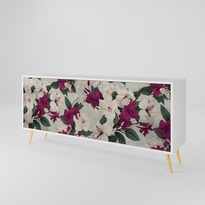 FLOWERET DREAM Madia a 3 Ante in Finitura Bianca