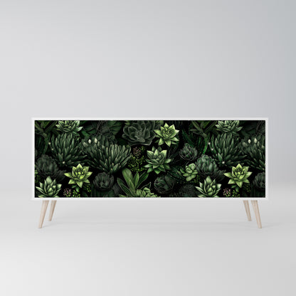 SUCCULENT JUNGLE Madia a 3 Ante in Finitura Bianca