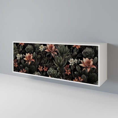 SECRET VERDURE Madia a 3 Ante in Finitura Bianca